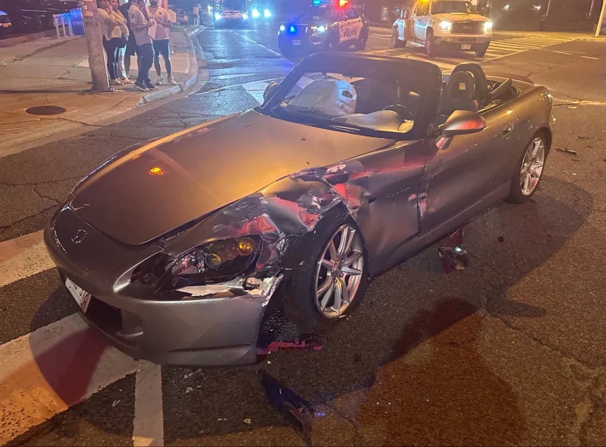 Honda S2000 full front end & driver side collision damage