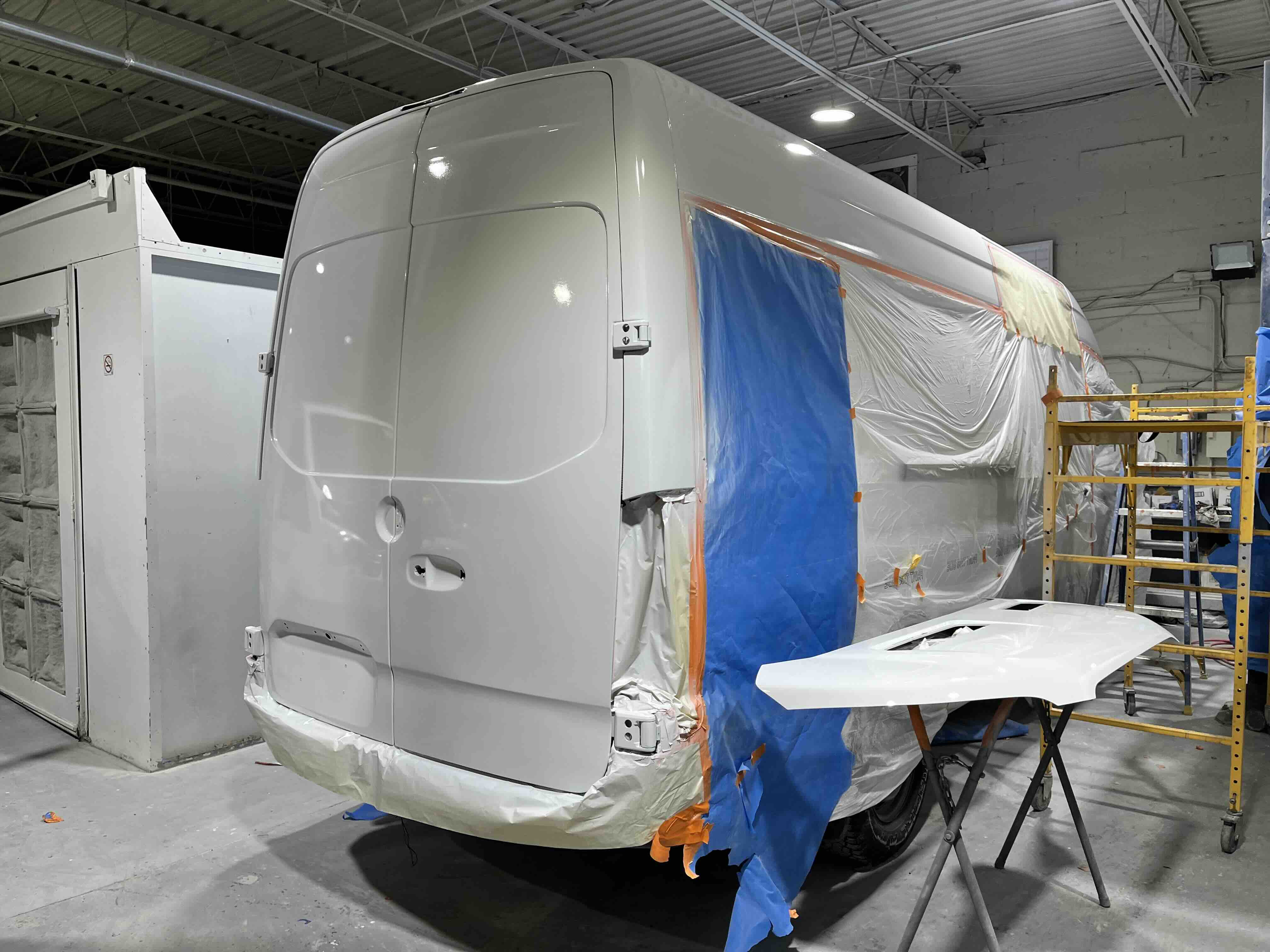 Mercedes-Benz Sprinter van in the Greensburg Auto shop