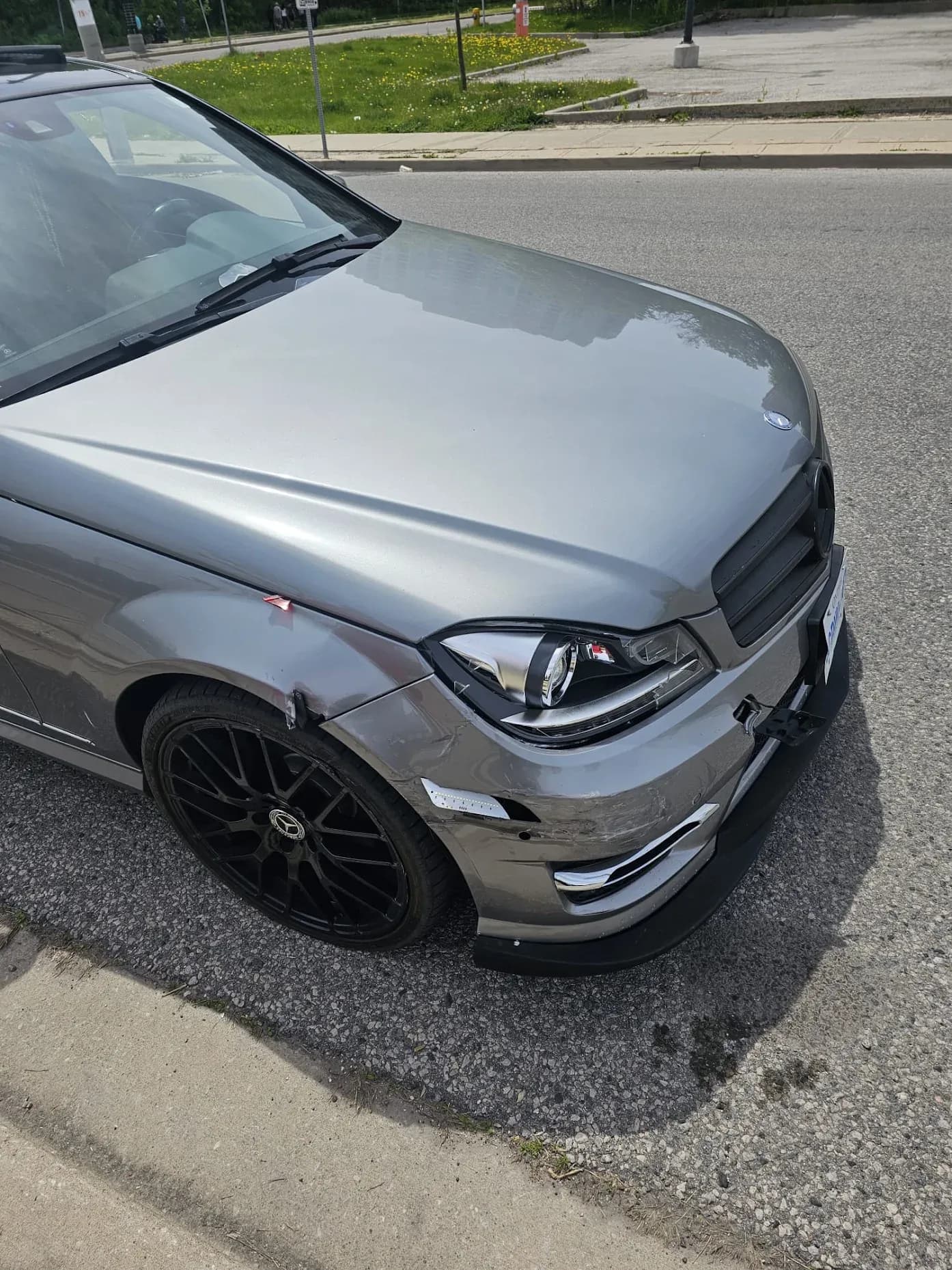 Front bumper & quarter panel repair before repair